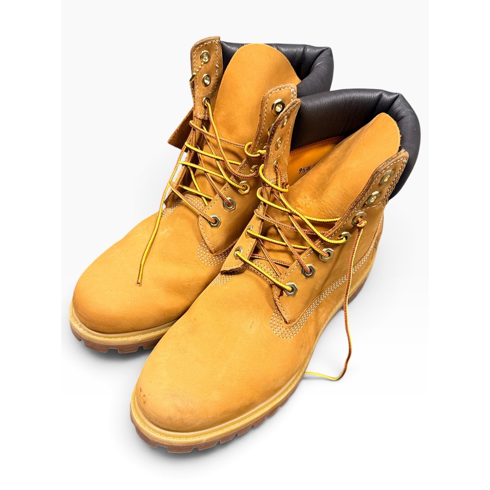 Timberland Mens Size 9.5W - 6" Waterproof Insulated Wheat Leather Boots 10061
